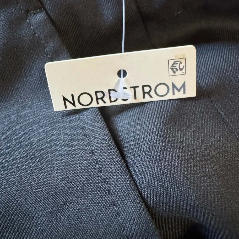 Santorelli Roma Flat Front Black‎ Italian Wool Dress Pants Size 56 NWT